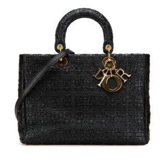 Dior Lady Shoulder Bag Black Leather - Picture 1 of 8